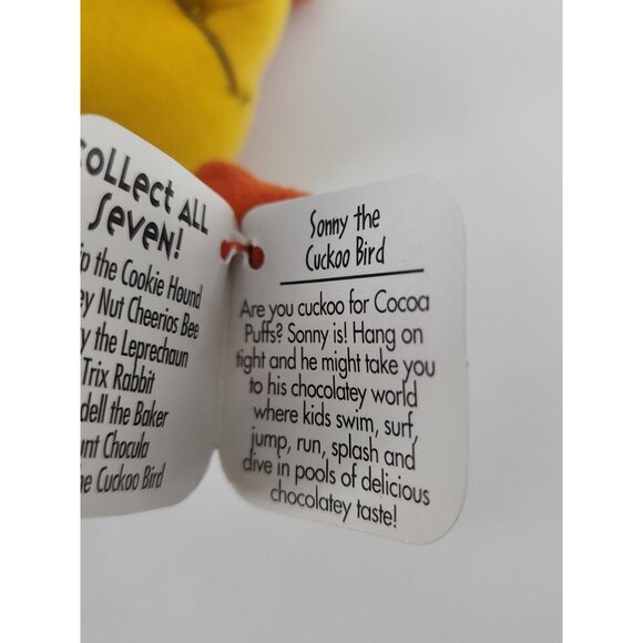 Sunny The Cuckoo Bird 1998  General Mills Cereal Breakfast Pals Bean Bag Plush - Picture 5 of 6